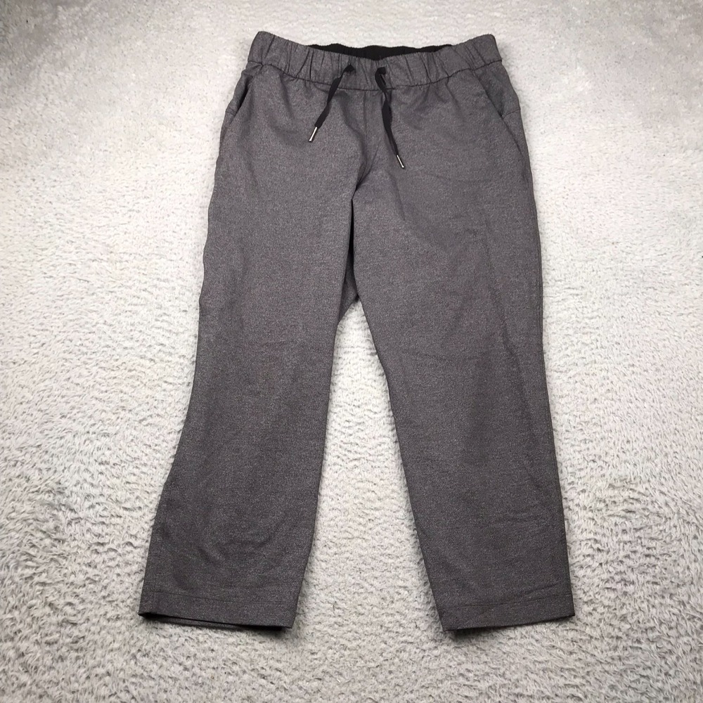 Lululemon‎ On The Fly Crop Pants Womens 8 (30x23) Gray Performance Casual Yoga